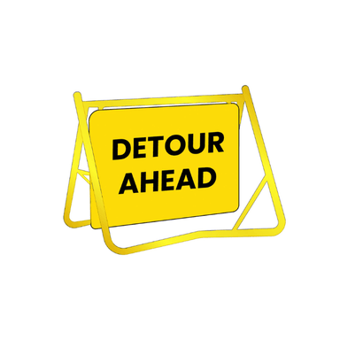 Swing Stand Sign - Detour Ahead - 900x600mm - Car Parks and Roads