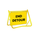Swing Stand Sign - End Detour - 900x600mm - Car Parks and Roads