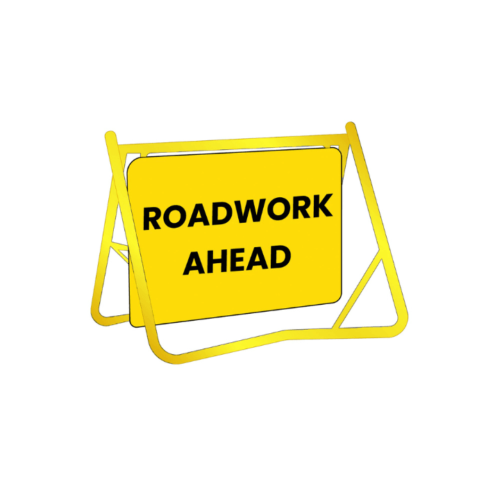 Swing Stand Sign - Roadwork Ahead - 900x600mm — Car Parks and Roads