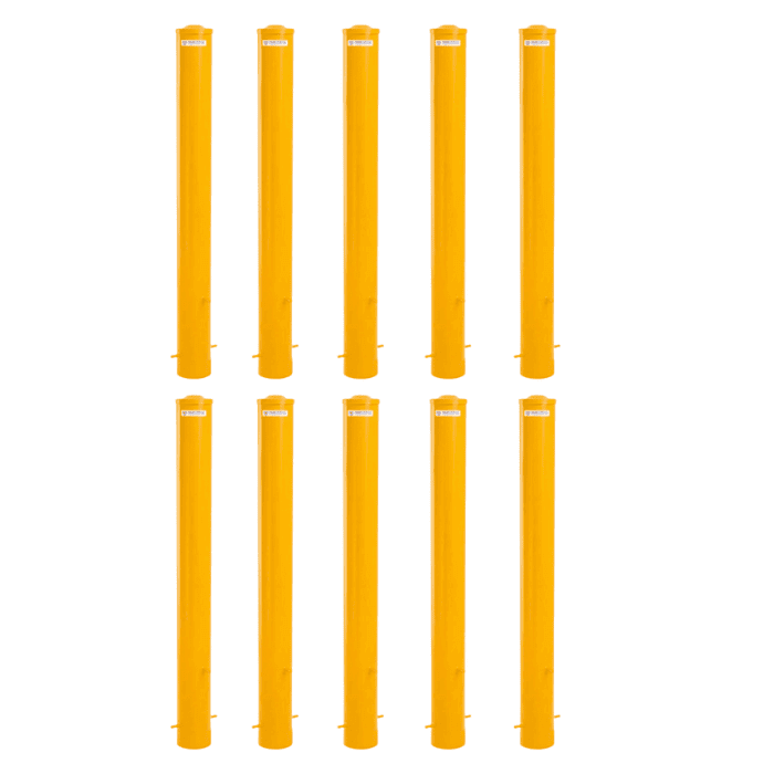 Ten pack. Cast in steel bollard. 165mm dia x 1640mm high. - Car Parks and Roads