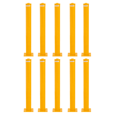 Ten pack - Surface mounted steel bollard. 114mm dia x 1m high. - Car Parks and Roads