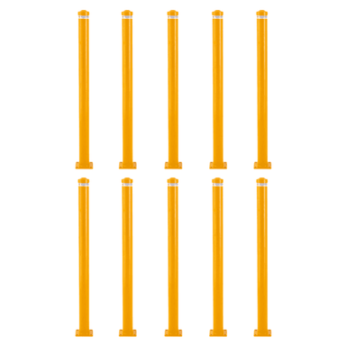 Ten pack. Surface mounted steel bollard. 89mm dia x 1m high. - Car Parks and Roads