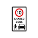 Shared Zone 10km - 450x750mm (R4-4A) - Car Parks and Roads