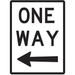 One Way Sign Left Arrow - 600x800mm (R2-2BL) - Car Parks and Roads