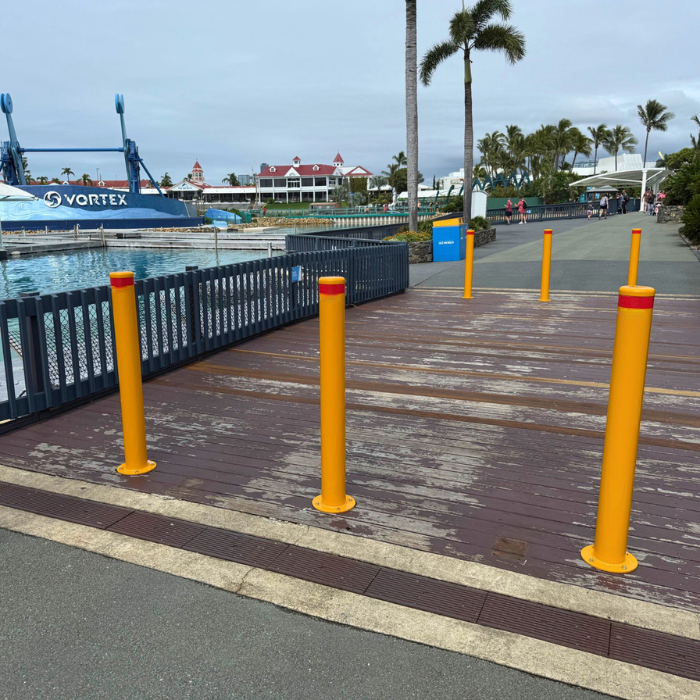 bollard car park surface mount 140mm x 1300mm high