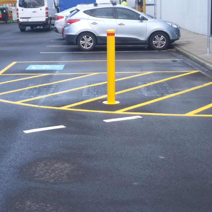 bollard car park surface mount 140mm x 1300mm high