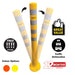 bollard super flexible 75mm x 1000mm yellow orange