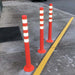 bollard super flexible 75mm x 1000mm yellow orange