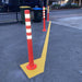 bollard super flexible 75mm x 1000mm yellow orange