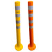 bollard super flexible 75mm x 1000mm yellow orange