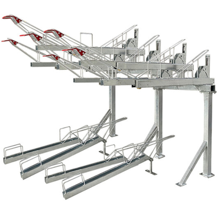 Double Decker Bike Rack - Fits 8 Bikes (4 Up, 4 Down) — Car Parks and Roads