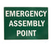emergency assembly point sign 450x600mm metal corflute