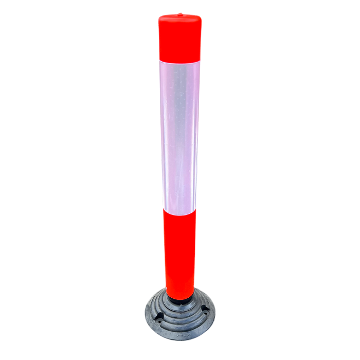 flexible rebound bollard knock down type