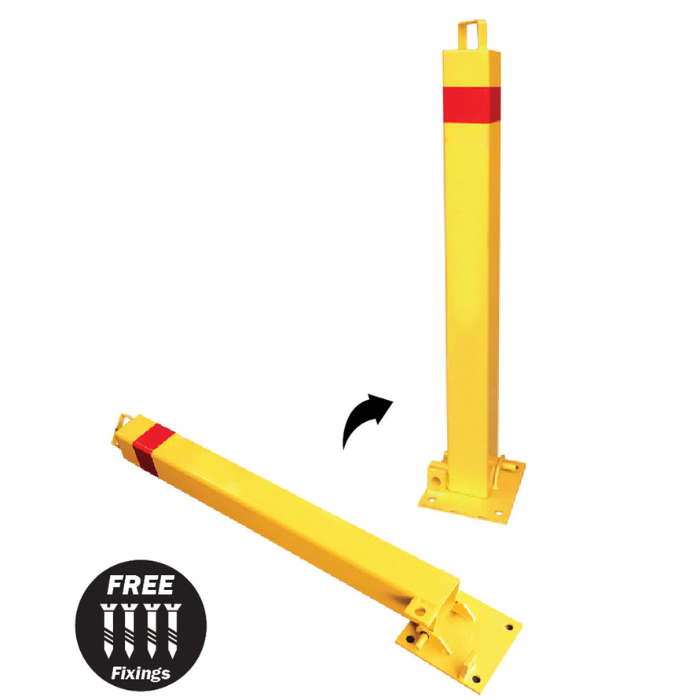 fold down parking protector 752mm x 70mm padlock lockable
