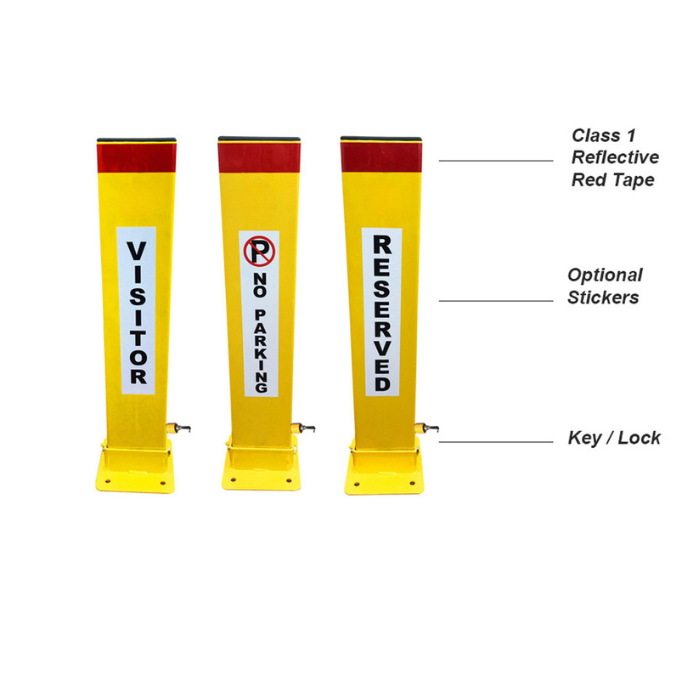fold down parking protector 800mm height with key lock