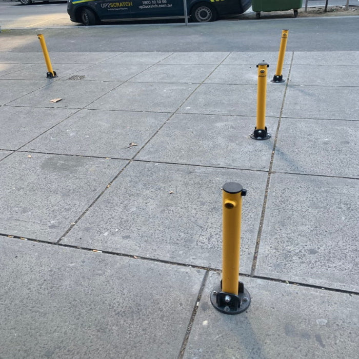 fold down parking protector bollard 620mm height