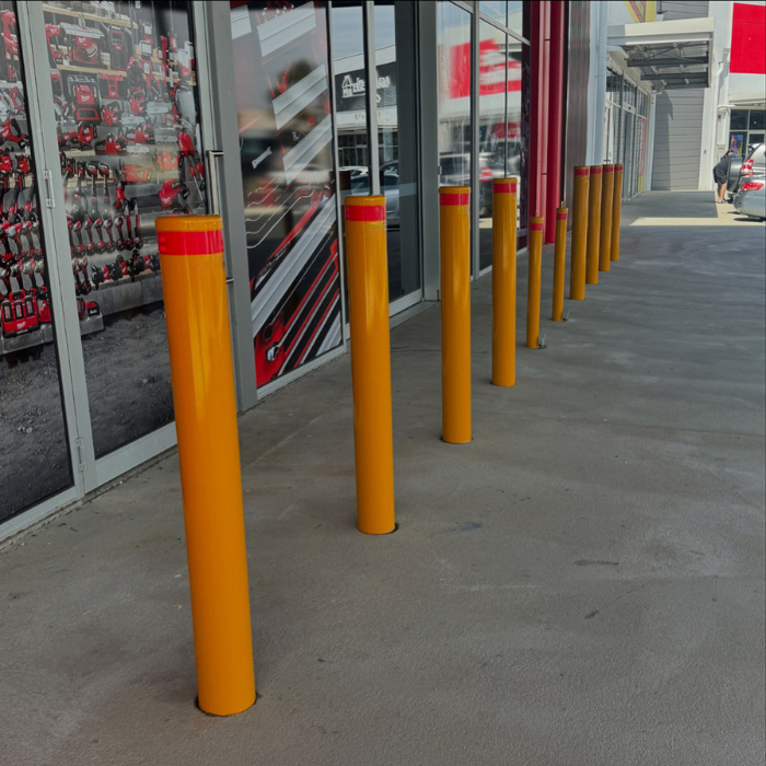 in ground bollard 140mm diameter x 1600mm high
