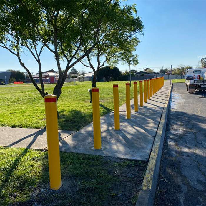in ground bollard 140mm diameter x 1600mm high