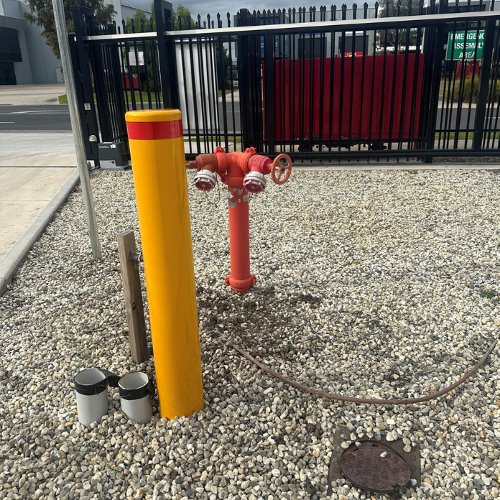 in ground bollard 140mm diameter x 1600mm high