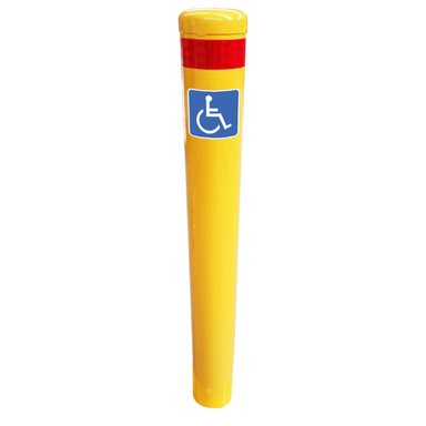 in ground bollard 140mm x 1600mm for shared zone disabled parking