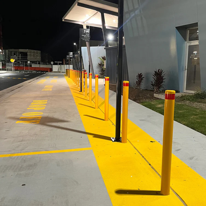 in ground bollard 90mm diameter x 1200mm high
