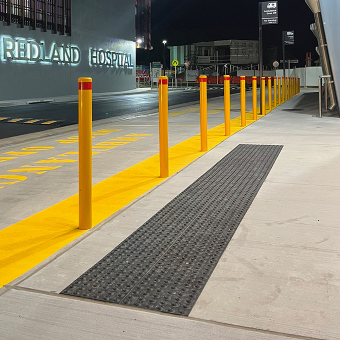 in ground bollard 90mm diameter x 1200mm high