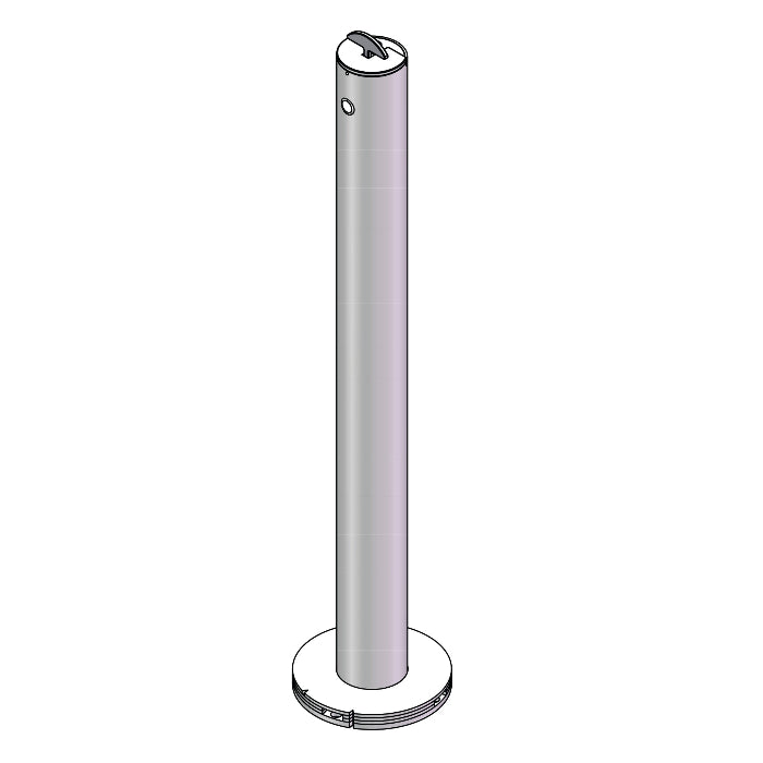 removable bollard 90mm x 1000mm surface mount twist t handle unique keyed includes fixings