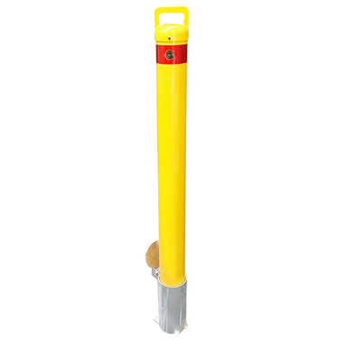 removable key lock bollard 90mm diameter with sleeve
