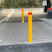 removable sleeve lock bollard 140mm diameter with sleeve padlock