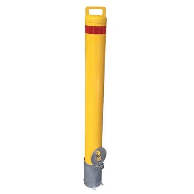 removable sleeve lock bollard 140mm diameter with sleeve padlock