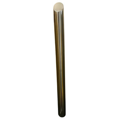 stainless steel in ground bollard 90mm x 1200mm bevelled top