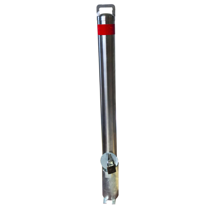 stainless steel removable bollard 90mm diameter with sleeve lock