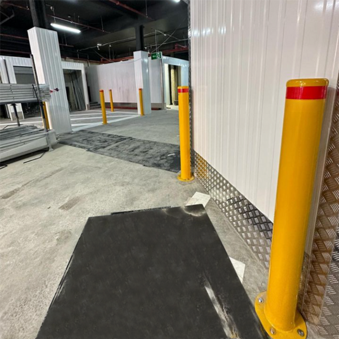 steel surface mount bollard 220mm x 1200mm