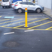 surface mount bollard 140mm x 1300mm for shared zone disabled parking
